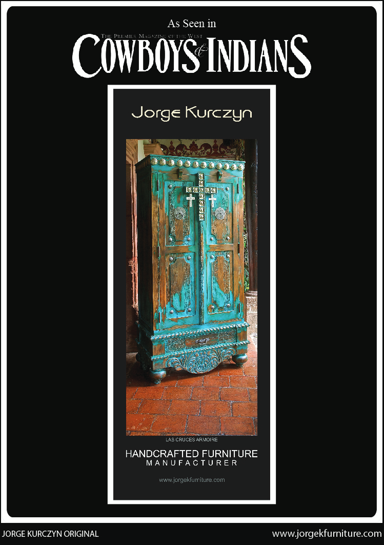 Cowboys and Indians - Turquoise 925JK Western Armoire