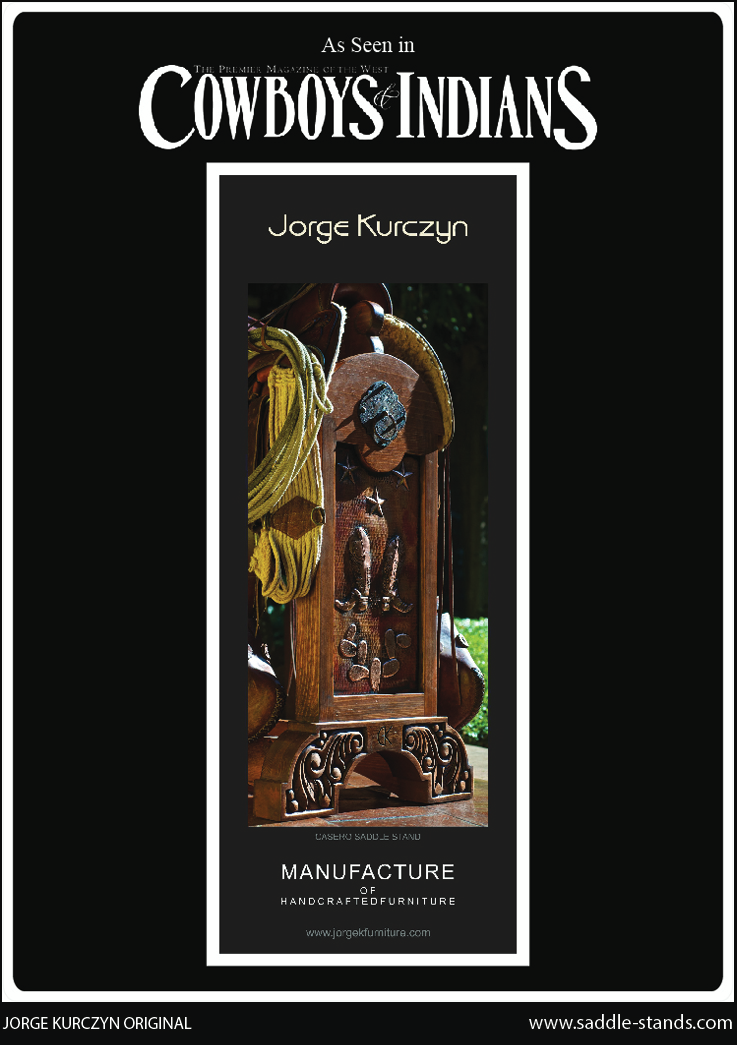 Cowboys and Indians - Hand Hammered Copper Casero Saddle Stand